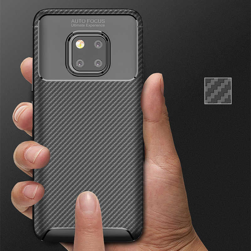 Huawei Mate 20 Pro Kılıf Zore Negro Silikon Kapak Siyah