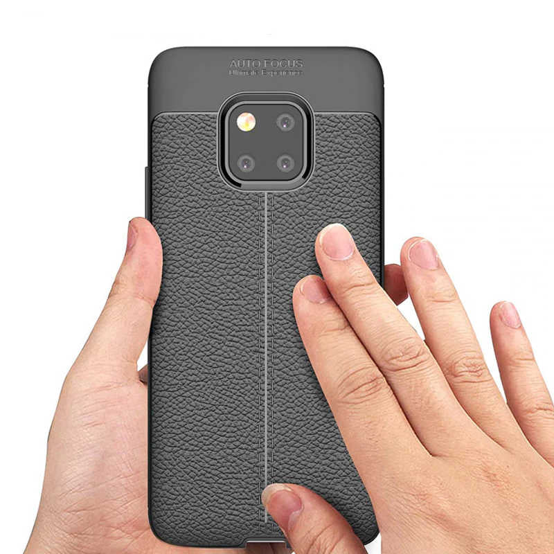 Huawei Mate 20 Pro Kılıf Zore Niss Silikon Kapak Gri