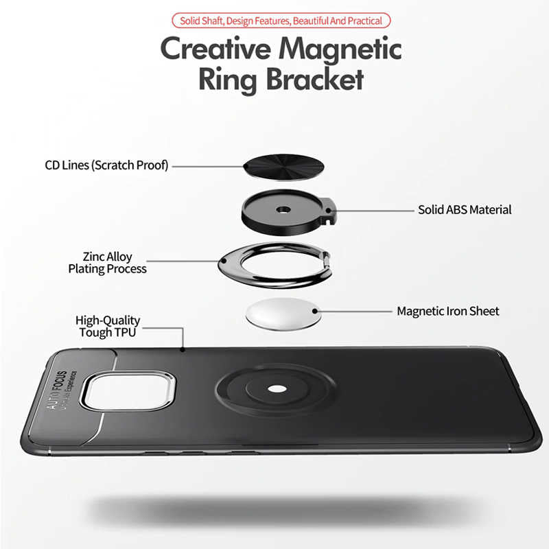 Huawei Mate 20 Pro Kılıf Zore Ravel Silikon Kapak Siyah-Rose Gold