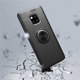Huawei Mate 20 Pro Kılıf Zore Ravel Silikon Kapak Siyah-Rose Gold