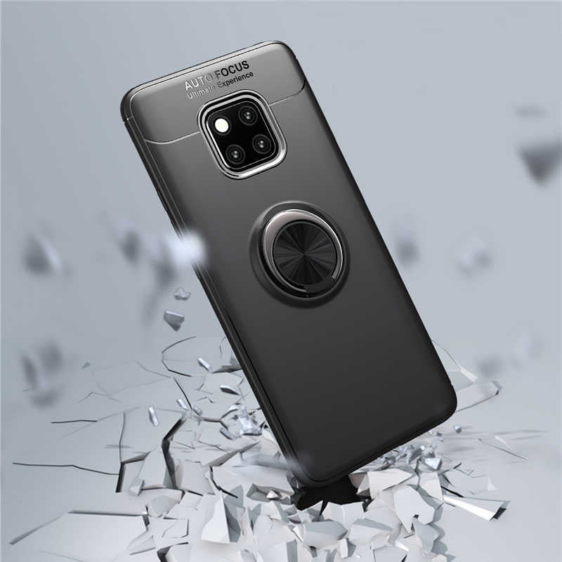Huawei Mate 20 Pro Kılıf Zore Ravel Silikon Kapak Siyah-Rose Gold