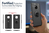 Huawei Mate 20 Pro Kılıf Zore Ravel Silikon Kapak Siyah-Rose Gold