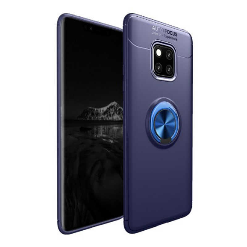 Huawei Mate 20 Pro Kılıf Zore Ravel Silikon Kapak Siyah-Rose Gold