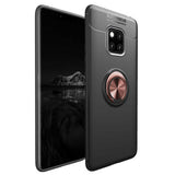 Huawei Mate 20 Pro Kılıf Zore Ravel Silikon Kapak Siyah-Rose Gold