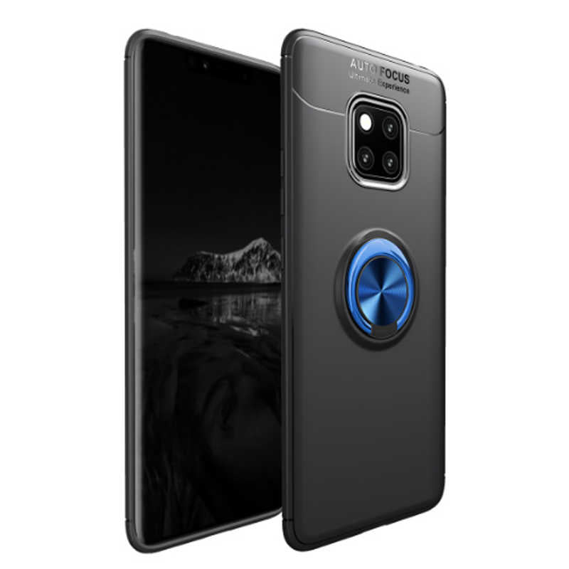 Huawei Mate 20 Pro Kılıf Zore Ravel Silikon Kapak Siyah-Rose Gold