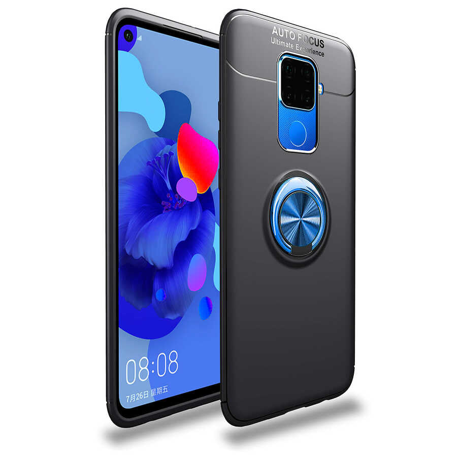 Huawei Mate 30 Lite Kılıf Zore Ravel Silikon Kapak Siyah