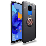 Huawei Mate 30 Lite Kılıf Zore Ravel Silikon Kapak Siyah-Rose Gold