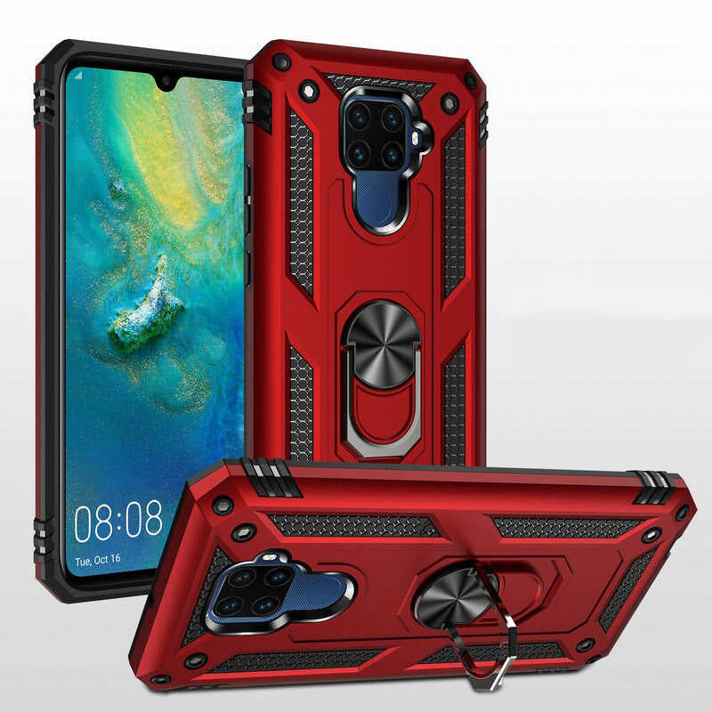 Huawei Mate 30 Lite Kılıf Zore Vega Kapak Gri