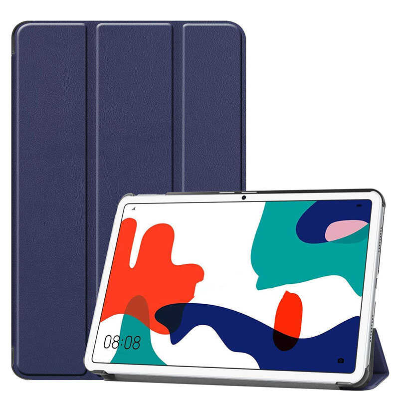 Huawei MatePad 10.4 Zore Smart Cover Standlı 1-1 Kılıf Mavi
