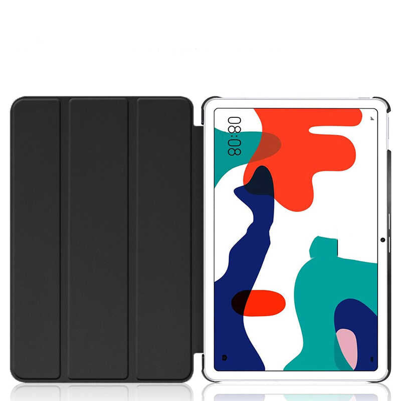 Huawei MatePad 10.4 Zore Smart Cover Standlı 1-1 Kılıf Gri