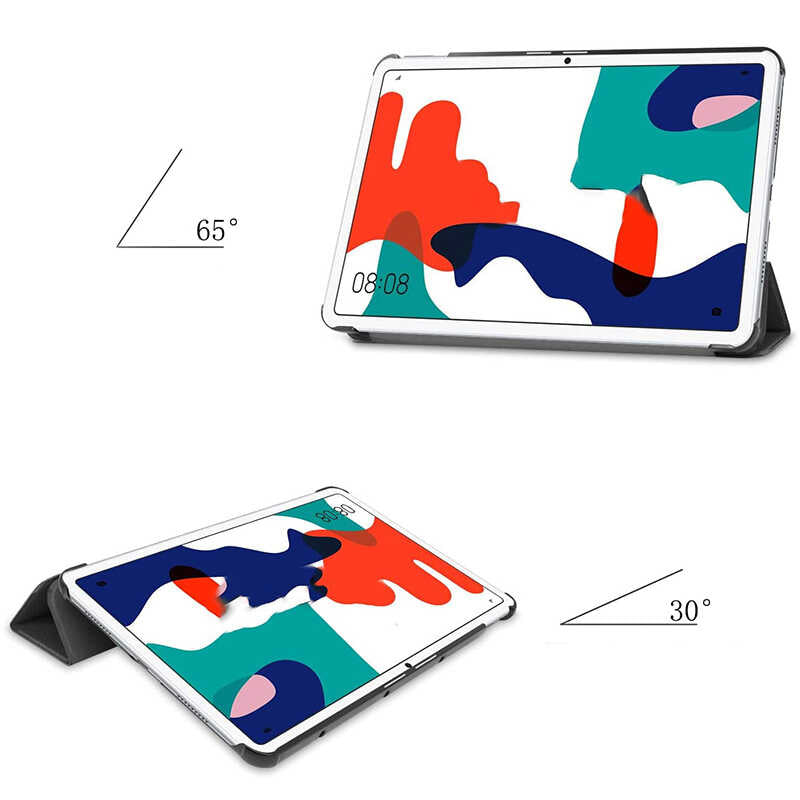 Huawei MatePad 10.4 Zore Smart Cover Standlı 1-1 Kılıf Gold