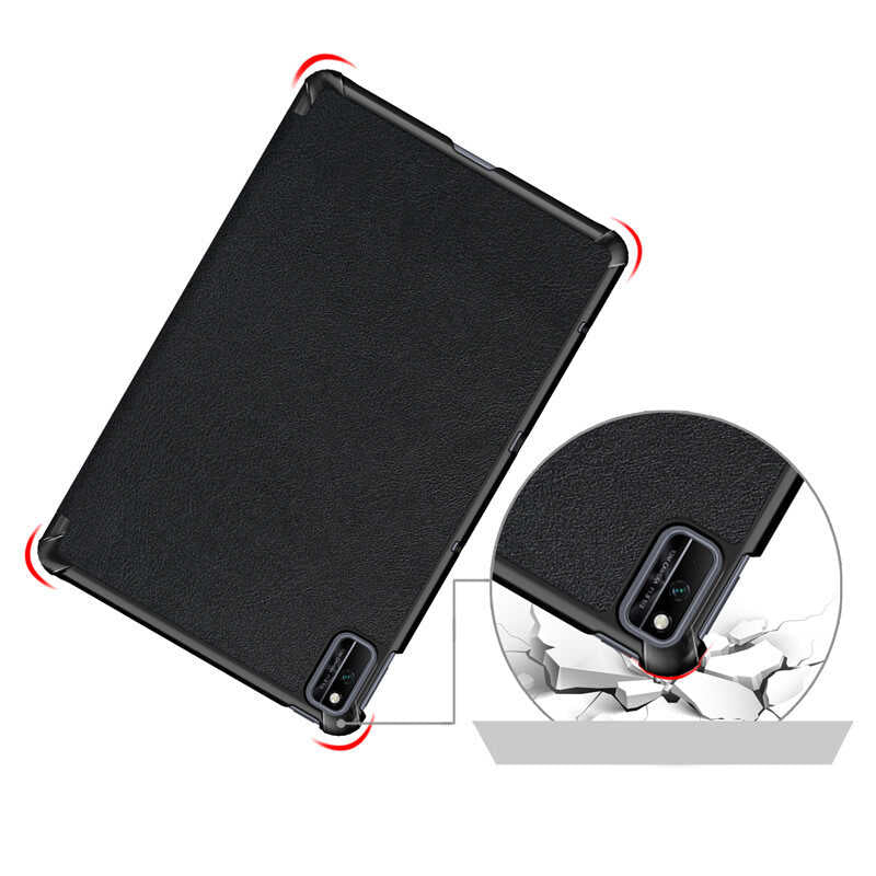 Huawei MatePad 10.4 Zore Smart Cover Standlı 1-1 Kılıf Gold
