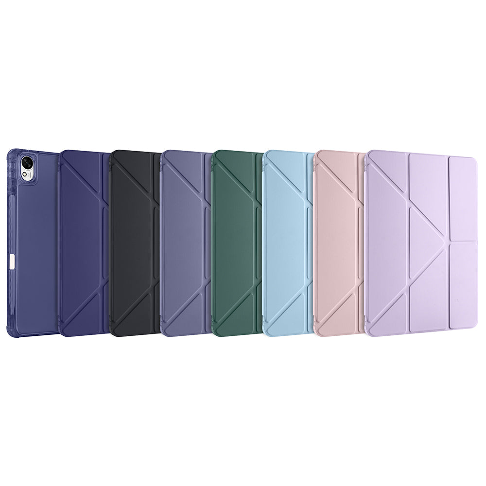 Huawei Matepad 11.5 2025 Kılıf Zore Tri Folding Kalem Bölmeli Standlı Kılıf Lacivert