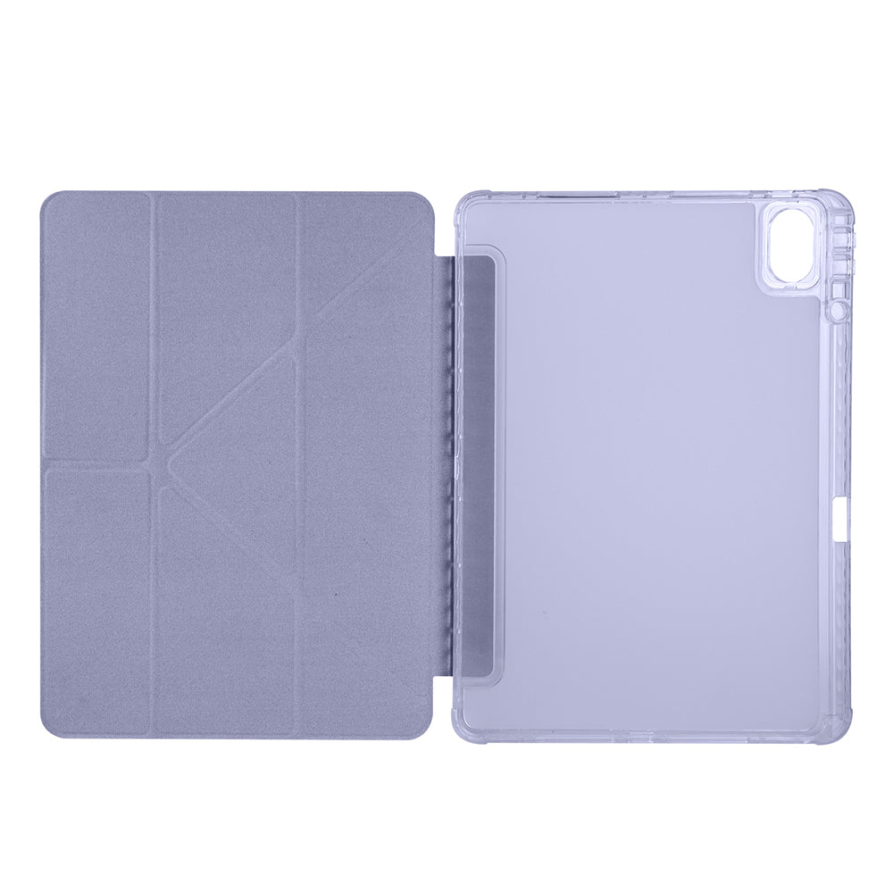 Huawei Matepad 11.5 2025 Kılıf Zore Tri Folding Kalem Bölmeli Standlı Kılıf Lila