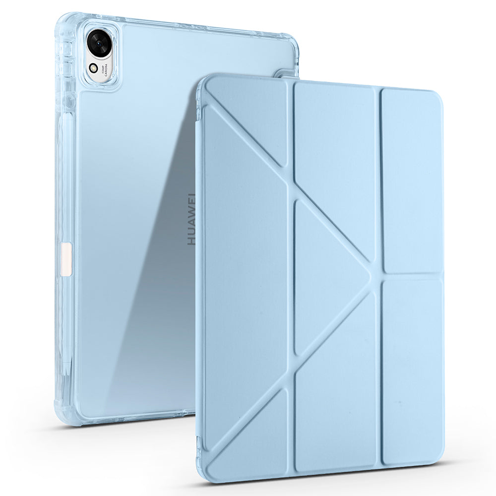 Huawei Matepad 11.5 2025 Kılıf Zore Tri Folding Kalem Bölmeli Standlı Kılıf Mavi