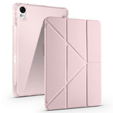 Huawei Matepad 11.5 2025 Kılıf Zore Tri Folding Kalem Bölmeli Standlı Kılıf Rose Gold