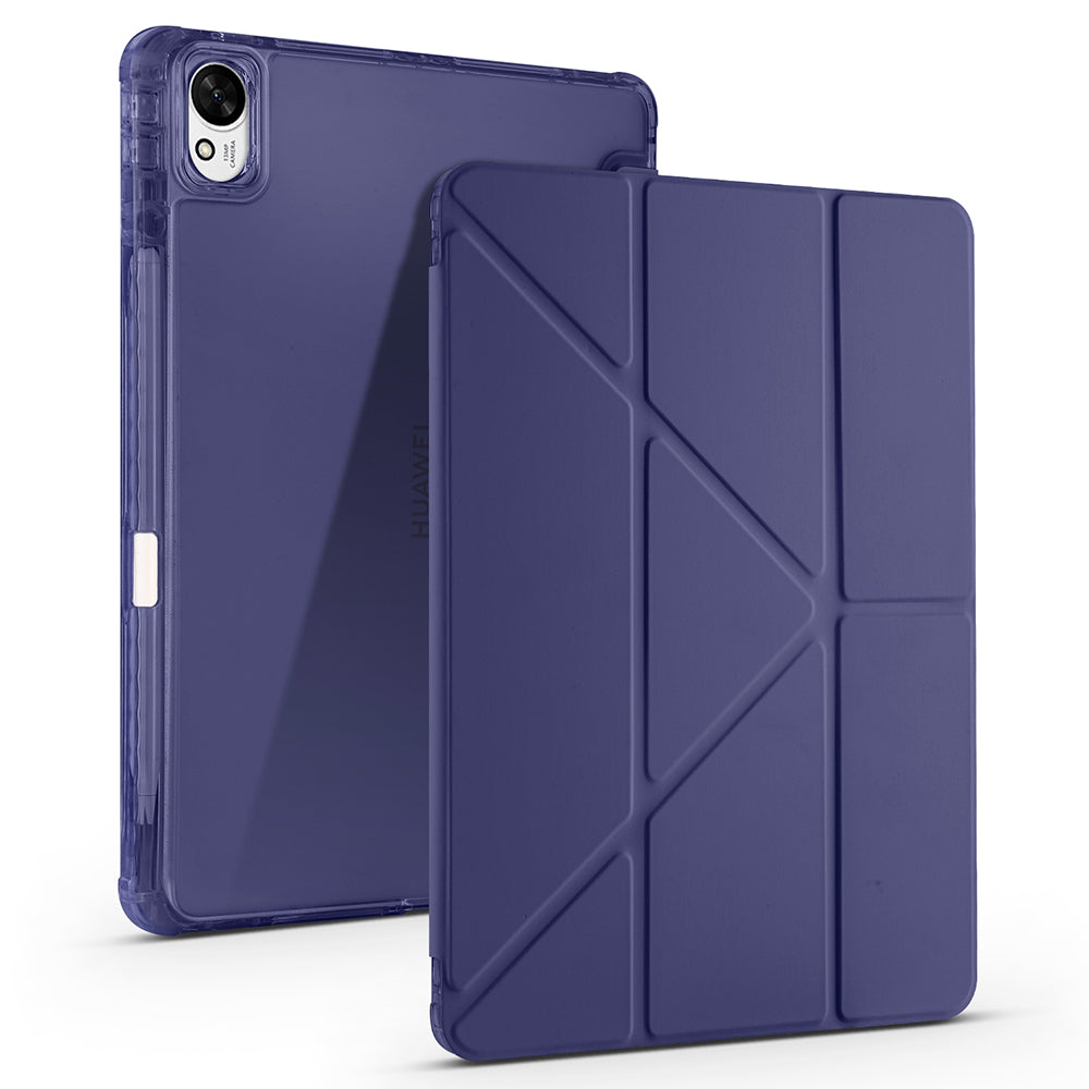 Huawei Matepad 11.5 2025 Kılıf Zore Tri Folding Kalem Bölmeli Standlı Kılıf Lacivert