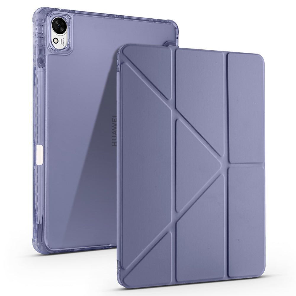 Huawei Matepad 11.5 2025 Kılıf Zore Tri Folding Kalem Bölmeli Standlı Kılıf Mor