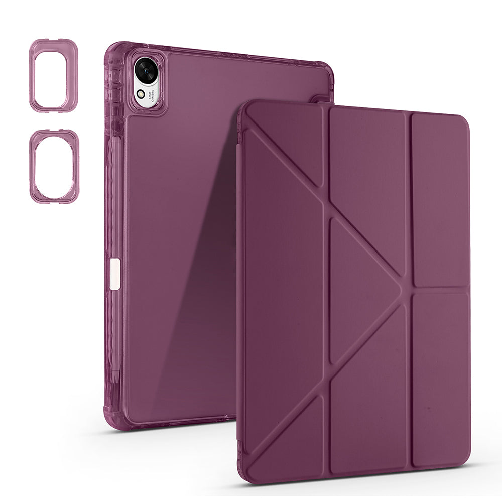 Huawei Matepad 11.5 2025 Kılıf Zore Tri Folding Kalem Bölmeli Standlı Kılıf Lacivert