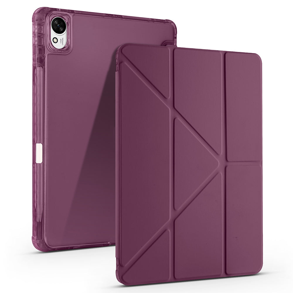 Huawei Matepad 11.5 2025 Kılıf Zore Tri Folding Kalem Bölmeli Standlı Kılıf Koyu Mor