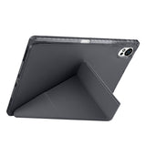 Huawei Matepad 12X Kılıf Zore Tri Folding Kalem Bölmeli Standlı Kılıf Siyah