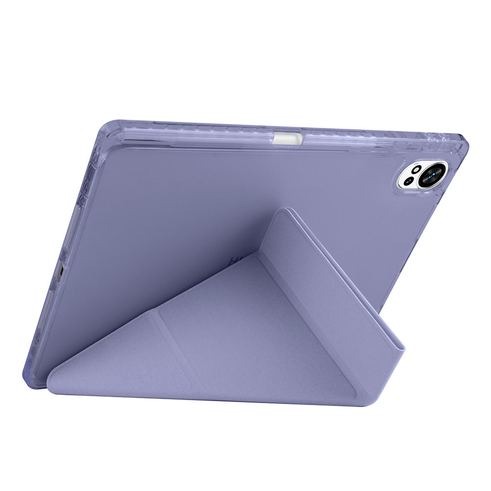 Huawei Matepad 12X Kılıf Zore Tri Folding Kalem Bölmeli Standlı Kılıf Koyu Yeşil