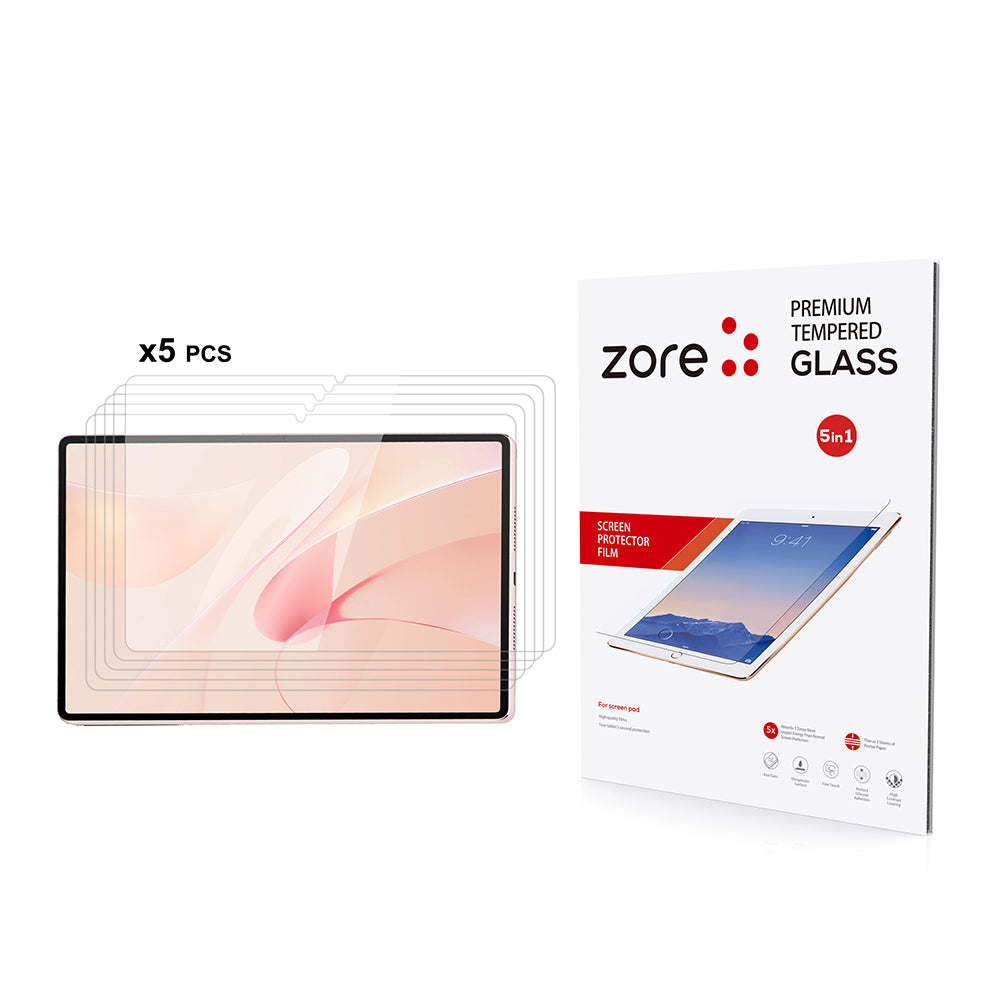 Huawei MatePad 12X Zore 5in1 Tablet Temperli Cam Ekran Koruyucu Şeffaf