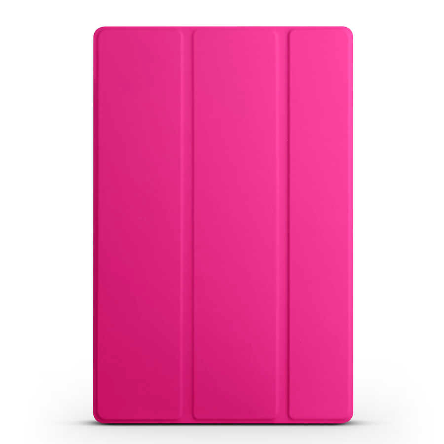 Huawei MatePad SE 10.4 Zore Smart Cover Standlı 1-1 Kılıf Pembe Koyu