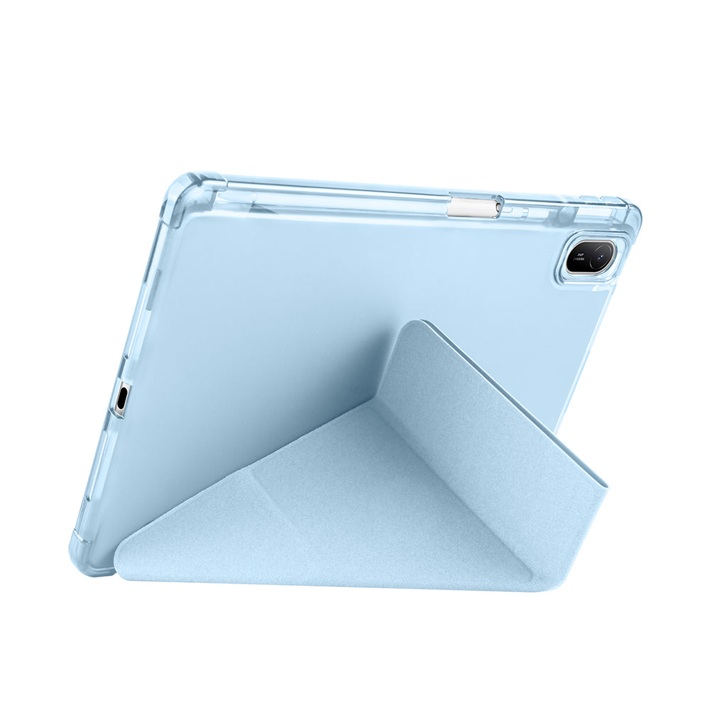 Huawei Matepad SE 11 Kılıf Zore Tri Folding Kalem Bölmeli Standlı Kılıf Lacivert