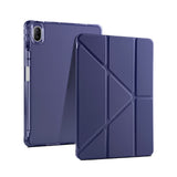 Huawei Matepad SE 11 Kılıf Zore Tri Folding Kalem Bölmeli Standlı Kılıf Lacivert