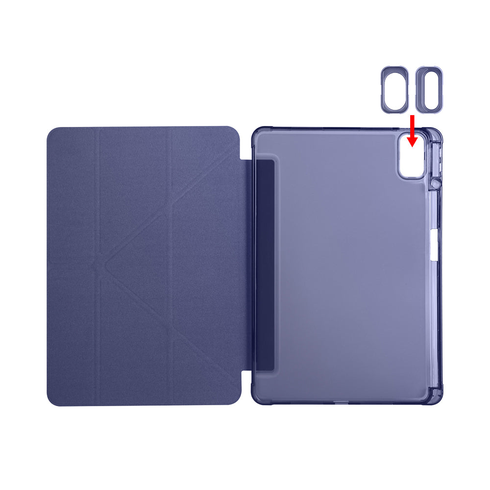 Huawei Matepad SE 11 Kılıf Zore Tri Folding Kalem Bölmeli Standlı Kılıf Siyah