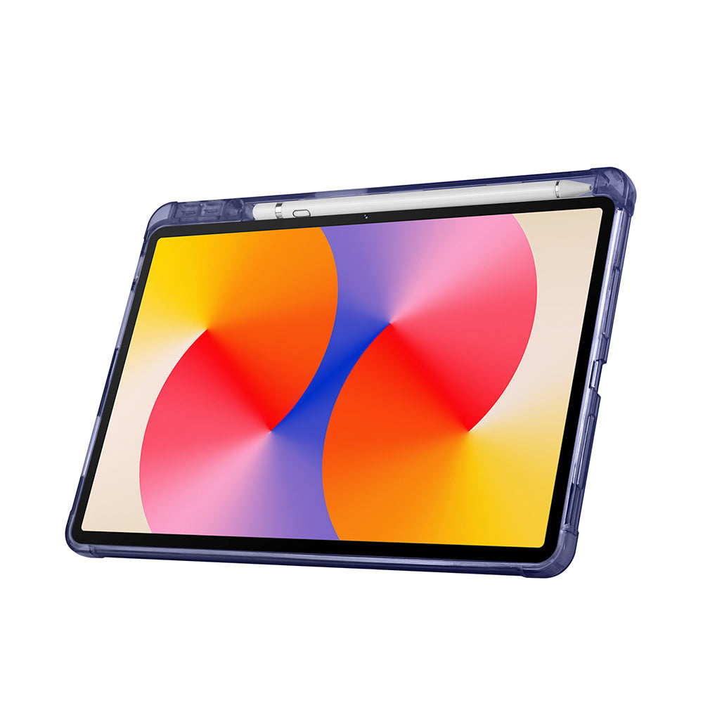 Huawei Matepad SE 11 Kılıf Zore Tri Folding Kalem Bölmeli Standlı Kılıf Gri