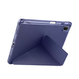 Huawei Matepad SE 11 Kılıf Zore Tri Folding Kalem Bölmeli Standlı Kılıf Mavi