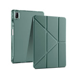 Huawei Matepad SE 11 Kılıf Zore Tri Folding Kalem Bölmeli Standlı Kılıf Gri