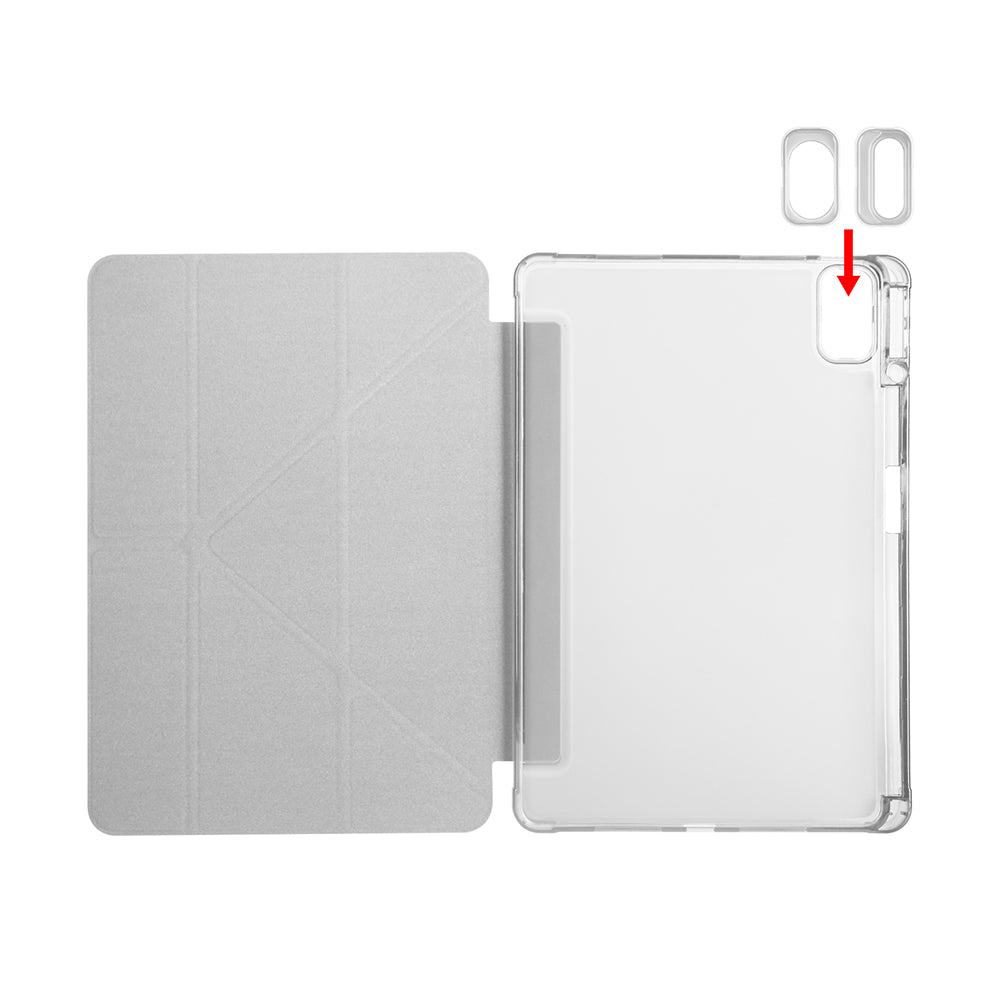 Huawei Matepad SE 11 Kılıf Zore Tri Folding Kalem Bölmeli Standlı Kılıf Koyu Yeşil