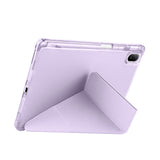 Huawei Matepad SE 11 Kılıf Zore Tri Folding Kalem Bölmeli Standlı Kılıf Gri