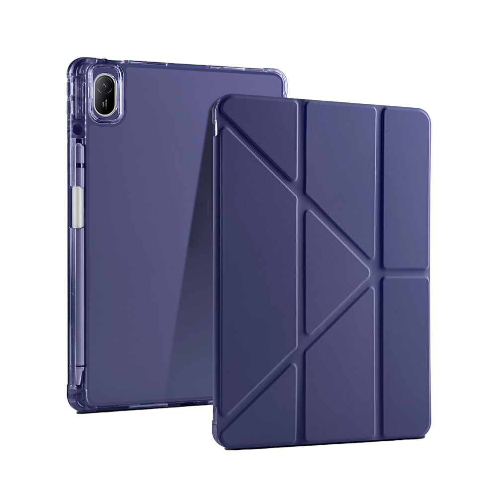Huawei Matepad SE 11 Kılıf Zore Tri Folding Kalem Bölmeli Standlı Kılıf Lacivert