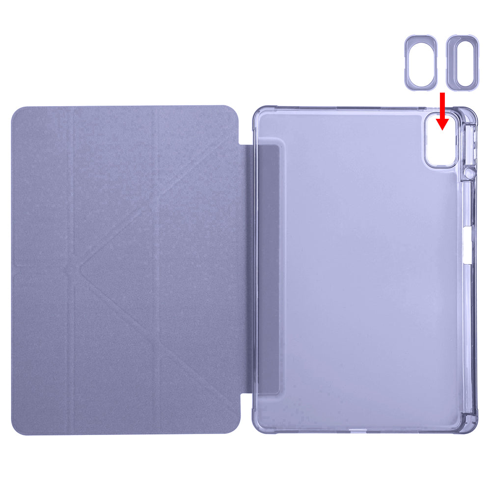 Huawei Matepad SE 11 Kılıf Zore Tri Folding Kalem Bölmeli Standlı Kılıf Mavi