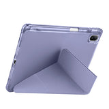 Huawei Matepad SE 11 Kılıf Zore Tri Folding Kalem Bölmeli Standlı Kılıf Gri