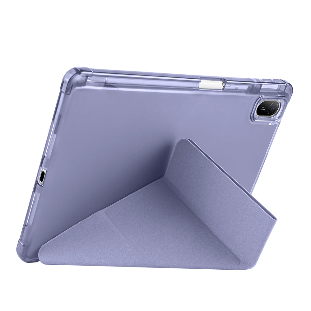 Huawei Matepad SE 11 Kılıf Zore Tri Folding Kalem Bölmeli Standlı Kılıf Lacivert