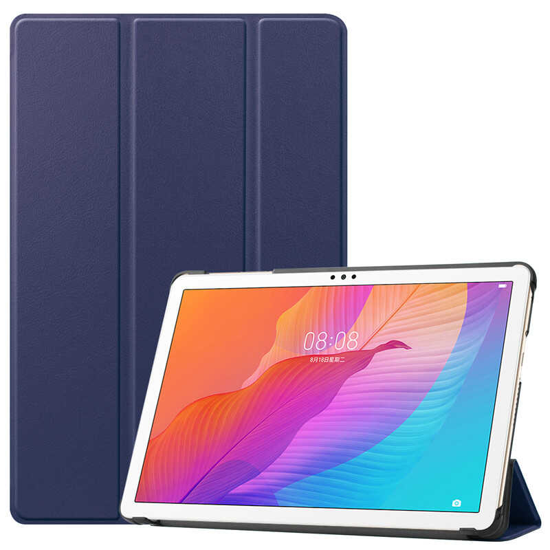 Huawei MatePad T10S Zore Smart Cover Standlı 1-1 Kılıf Lacivert
