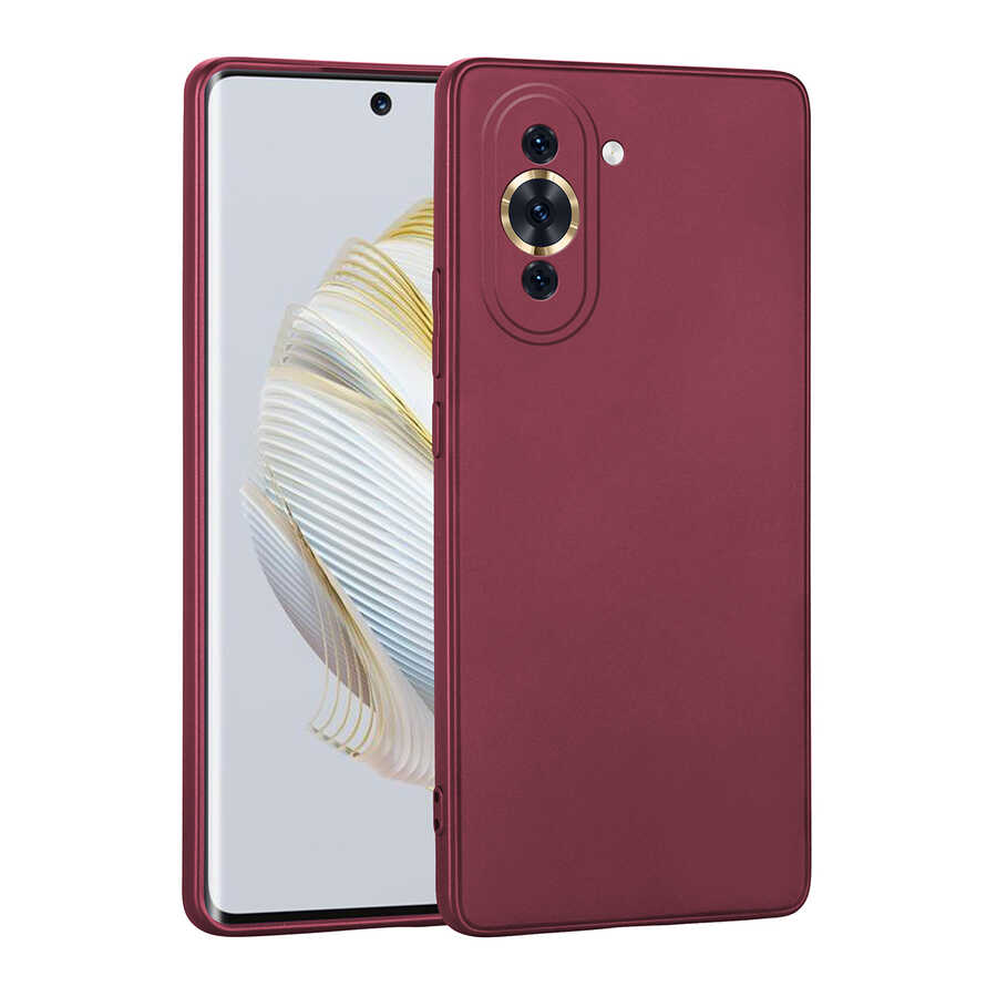 Huawei Nova 10 Kılıf Zore Premier Silikon Kapak Mürdüm