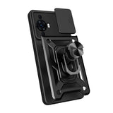 Huawei Nova 12S Kılıf Magnetik Standlı Kamera Korumalı Zore Sürgülü Vega Kapak Siyah