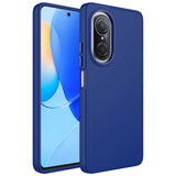 Huawei Nova 9 SE Kılıf Metal Çerçeve ve Buton Tasarımlı Silikon Zore Luna Kapak Lacivert