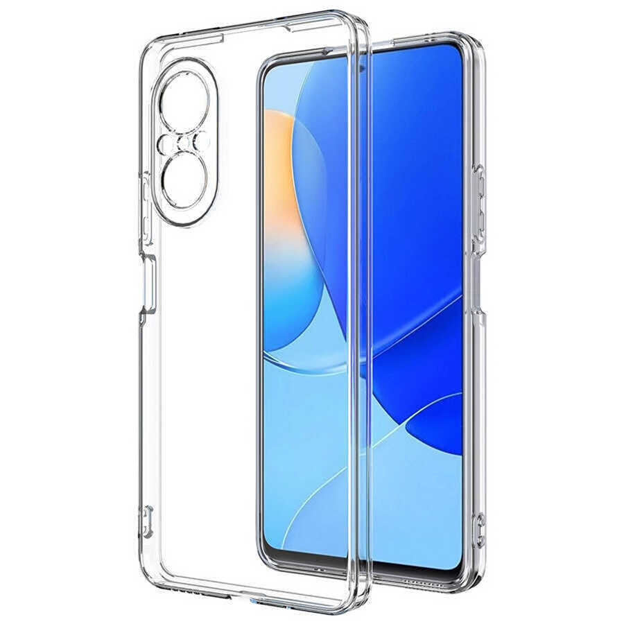 Huawei Nova 9 SE Kılıf Zore Kamera Korumalı Süper Silikon Kapak Renksiz