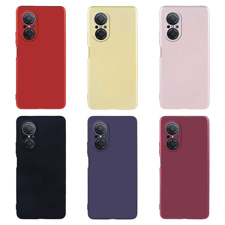 Huawei Nova 9 SE Kılıf Zore Premier Silikon Kapak Mürdüm