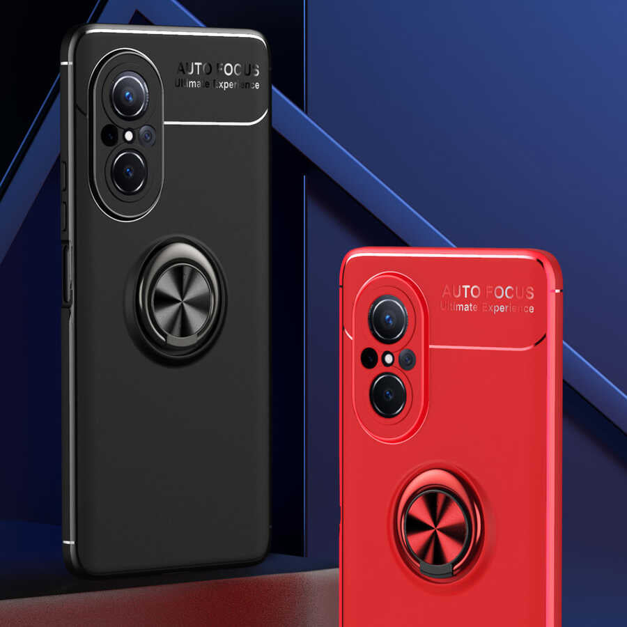 Huawei Nova 9 SE Kılıf Zore Ravel Silikon Kapak Siyah-Mavi