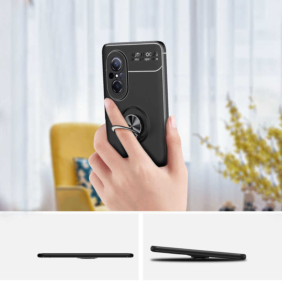 Huawei Nova 9 SE Kılıf Zore Ravel Silikon Kapak Siyah