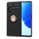 Huawei Nova 9 SE Kılıf Zore Ravel Silikon Kapak Siyah-Rose Gold