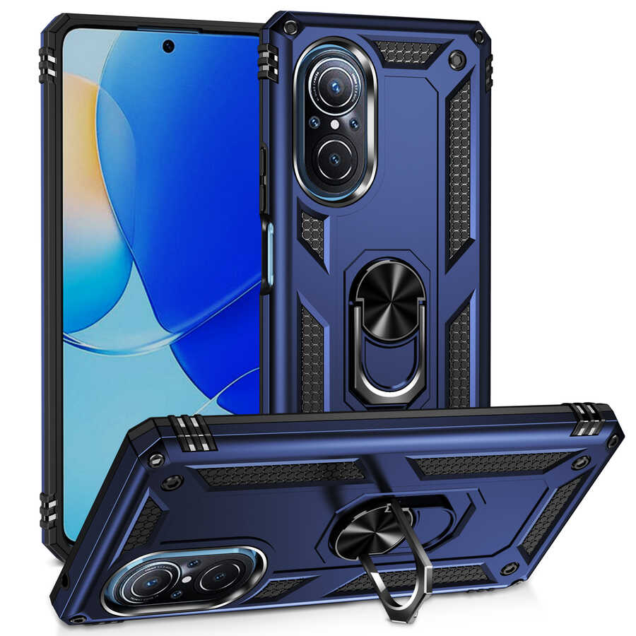 Huawei Nova 9 SE Kılıf Zore Vega Kapak Mavi